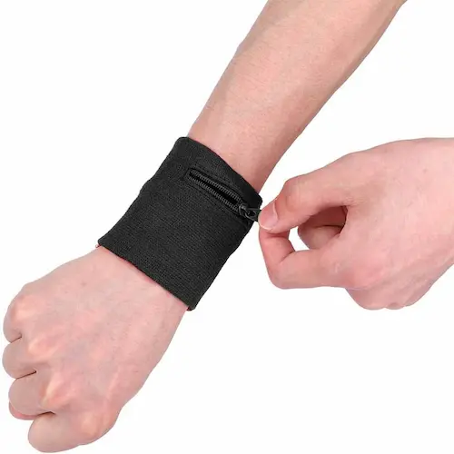 Zipper Pocket Wristband